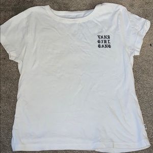 Vans White “Girl Gang” Crop Top